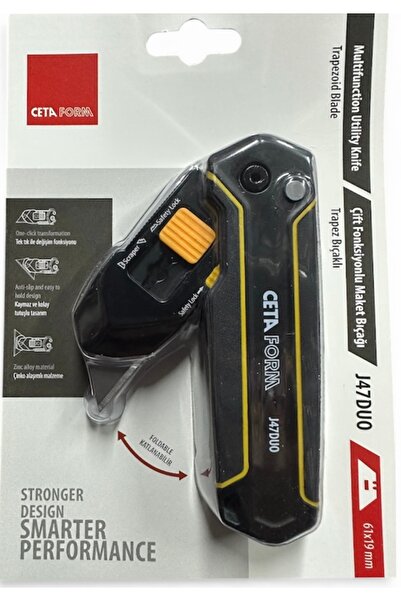 Ceta J47DUO ÇİFT FONKSİYONLU MAKET BIÇAĞI KATLANIR TRAPEZ BIÇAK