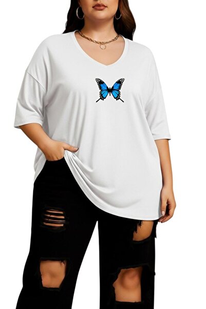 DM DOLCE MORE ΜΠΛΟΥΖΑΚΙ ΜΕ ΣΤΑΜΠΑ ΚΑΙ V-ΛΑΙΜΟΥ ΜΕΓΑΛΟΥ ΜΕΓΕΘΟΥΣ OVERSIZE 2CZ4