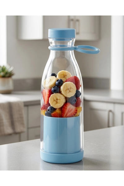 Genel Markalar Şarjlı Taşınabilir Blender 380 ml USB Kablosuz Smoothie ve Mey...