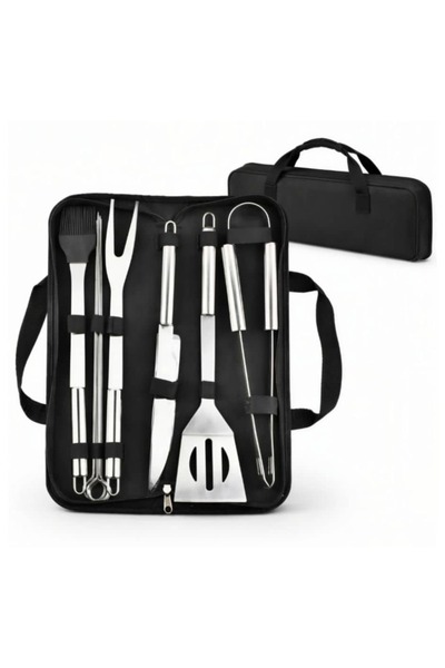 OEM Σετ Εργαλείων Ψησταριάς 9 Τεμαχίων, Ανοξείδωτο Ατσάλι, 35 εκ., με Τσάντα ...