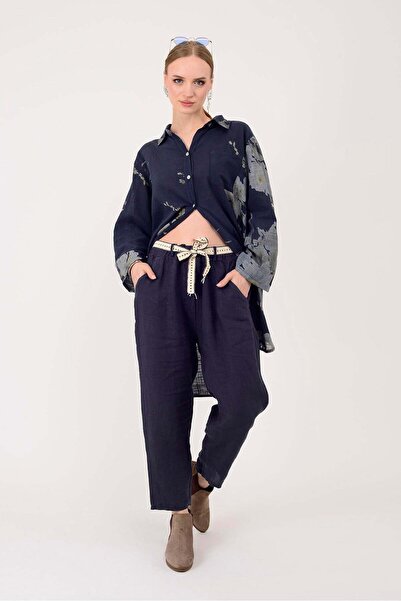 Park Moda 10156H ΠΑΝΤΕΛΟΝΙ ΚΑΡΟΤΟ ΛΙΝΟ ΜΕ ΛΕΠΤΟΜΕΡΗ ΖΩΝΗ