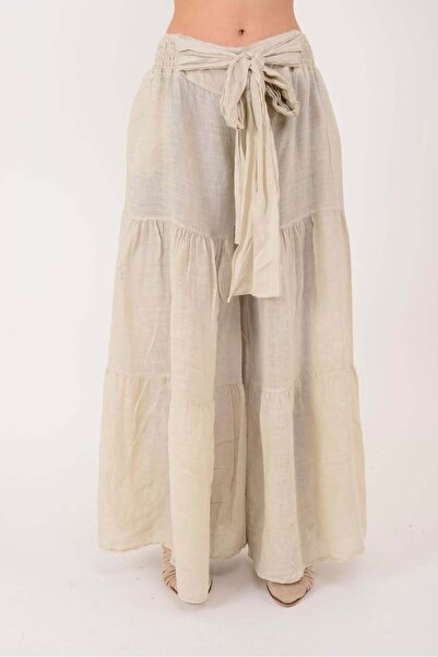 Park Moda 30560 ΠΑΝΤΕΛΟΝΙ ΛΙΝΟ ΜΕ ΛΕΠΤΟΜΕΡΕΙΑ ΦΙΟΝΟΥ ΚΑΙ ΣΤΡΙΦΤΟ ΜΕΣΟ ΣΤΟΙΧΕΙΟ