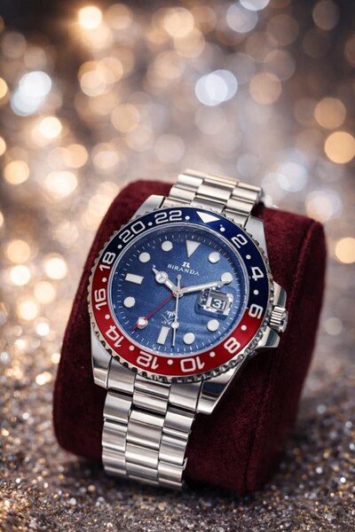 silora Biranda Gmt Watch - the Luxurious with the Sword and Palm Logo in Mult...