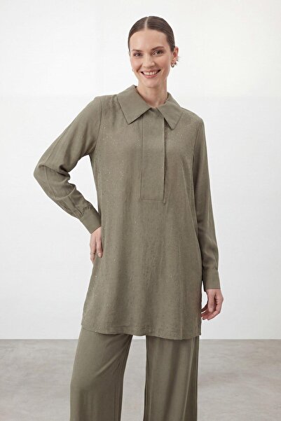 Puane Women's Collar Detailed Wide-Leg Suit 14480