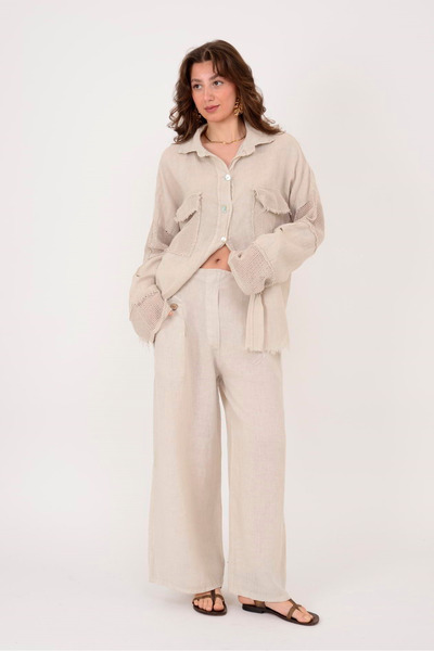 Park Moda 9720 ΛΙΝΟ ΠΑΝΤΕΛΟΝΙ ΜΕ ΛΕΠΤΟΜΕΡΕΙΕΣ ΚΟΥΜΠΩΝ