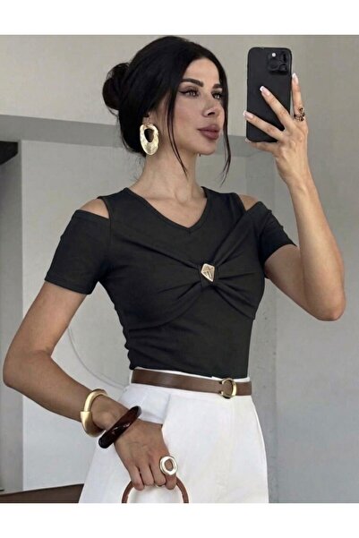 ns nirvana secret ΝΕΟ ΠΡΟΪΟΝ Γυναικεία μπλούζα με λεπτομέρεια σε σχήμα V και ...