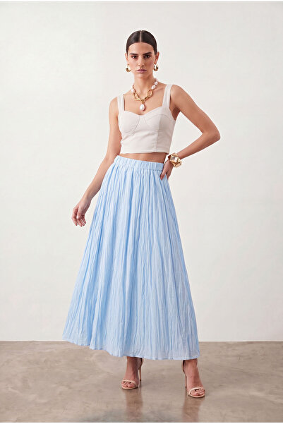 Sevilen Tekstil Μακριά Crush Φούστα