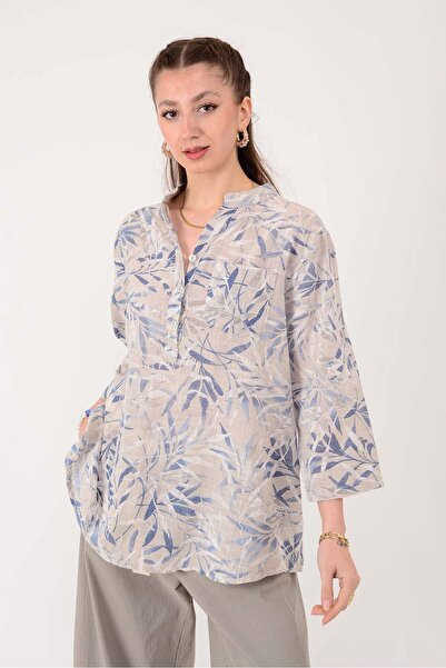 Park Moda 15455F-23 ΠΟΥΚΑΜΙΣΟ ΜΕ ΣΧΕΔΙΟ ΦΥΛΛΩΝ