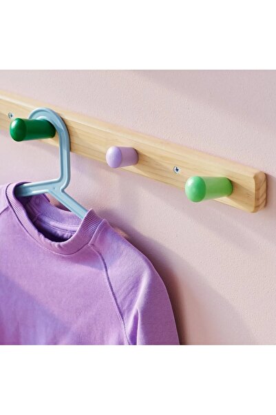 IKEA QUİCK Çocuk Odası Duvar Askısı Genişlik 47 Cm Kıyafet Askılığı Ahşap Ask...