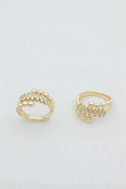 XUPING JEWELRY Style Pearl/Xuping Jewelry Meki̇k Zircon Stone Ring (Please Be Sure to Review the Size Chart before Placing Your Order.)