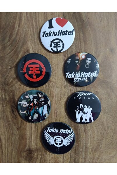 OWLBAG COMPANY OWL BAG Tokio Hotel desenli tasarım 6 adet mega boy rozet seti