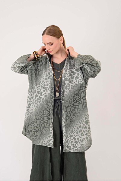 Park Moda 2502 LEOPAR DESEN GÖMLEK TUNİK