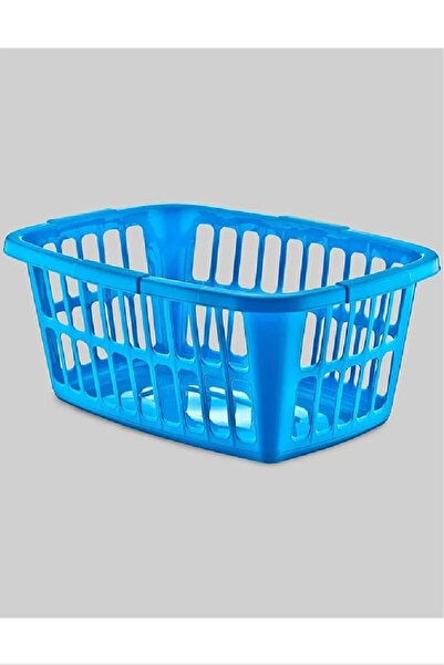 DYZSTAR Large Size Plastic Laundry Basket Blue Multi-Purpose Laundry Basket H...