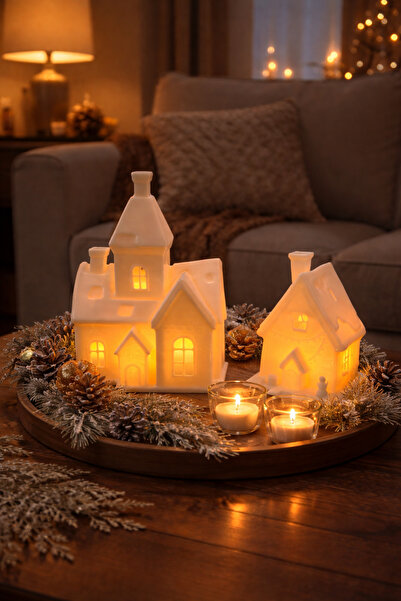 GECE 3D DEKORATİF 3D TEALİGHT İKİLİ EV LED MUMLAR DAHİL
