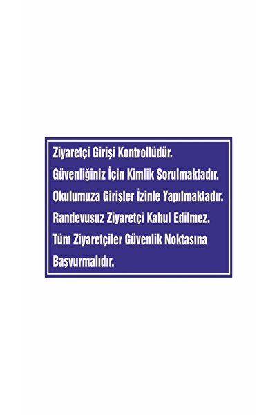 Gokco School Safety Warning Sign Visitor Safety Sign 30X40Cm Size