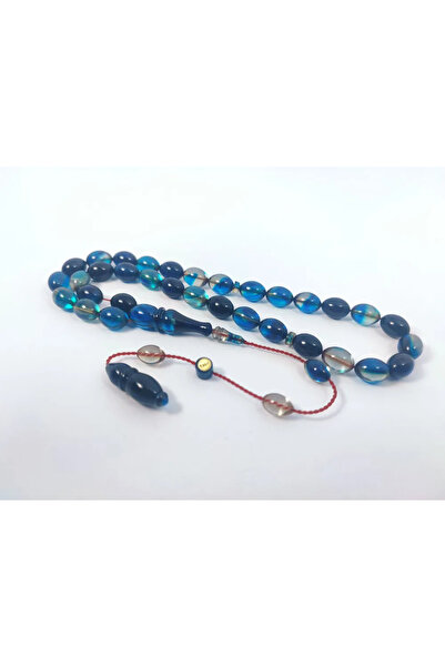 İskeçe Tesbih Μουχάμεντ Τασίρ Ουστά Έρεσι 0.6 Διπλό Γυαλισμένο Κεχριμπάρι Φωτ...