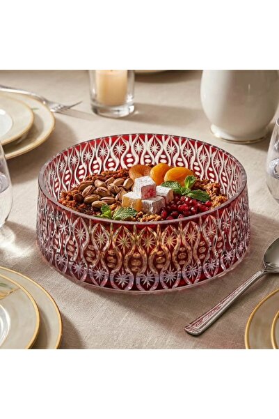 i love home glass Crystal Hand-Embroidered Bowl 25 cm