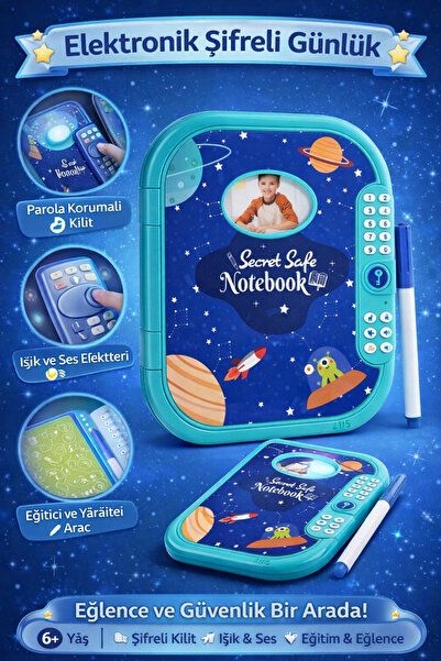 TRUST STORE Elektronik Şifreli Günlük ve Eğitici Tablet Eğlence Güvenlik ve Ö...