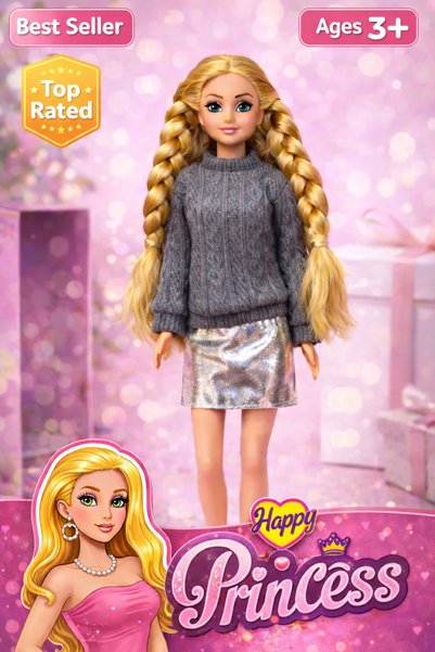 kosetoys Kız Bebek Model Bebek Oyuncak Örgü Kazaklı Kaliteli Tarz 29 CM