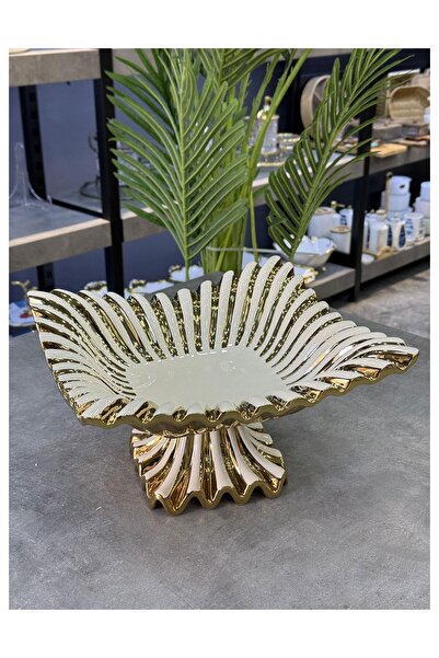 Doğudeko Lux Alba Square Deep Presentation Plate with Feet