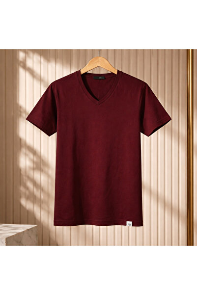 YŞRLİNE COLLECTİON YŞR Μονόχρωμο T-Shirt με Κολάρο – Ανδρικό Βαμβακερό T-Shir...