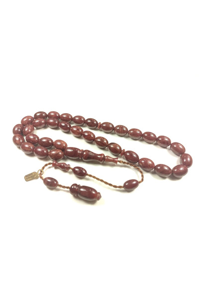 İskeçe Tesbih Τεχνούργημα του Αχμέτ Εμίν Μάστα, ξηρό τούρνινο, χειροποίητα γυ...