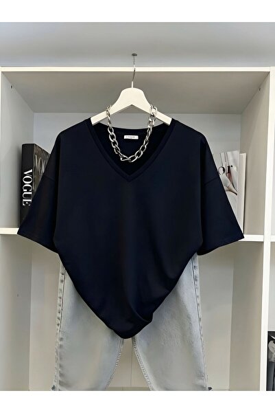 BENROMA V-Neck Oversized T-Shirt 2Vq4