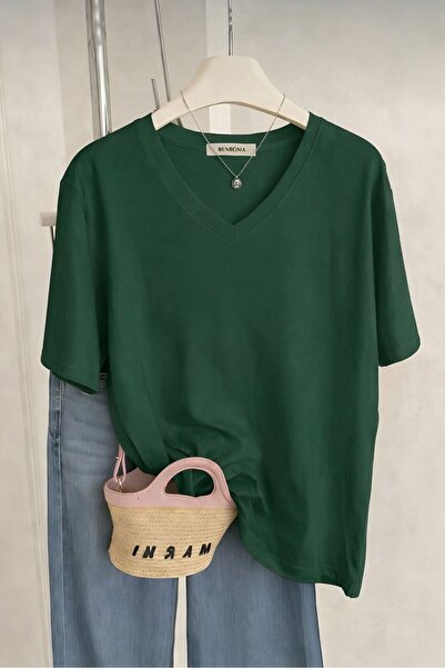 BENROMA V-Neck Oversized T-Shirt 3Vq4