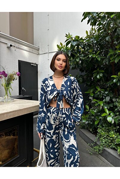 IŞILDA FASHION Σετ μπολερό με στάμπα Işılda