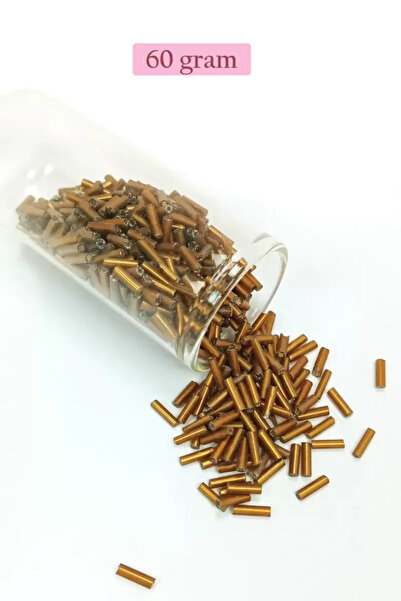 Generic Brand Long Tube Cut Beads Diameter 2mm Length 10 mm - 60 Grams - Gold...