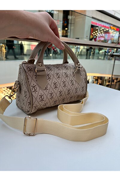 Ays handmade Ays Bags Bej El Çantası Monogram Baskılı Çanta Şık Çanta Çapraz ...