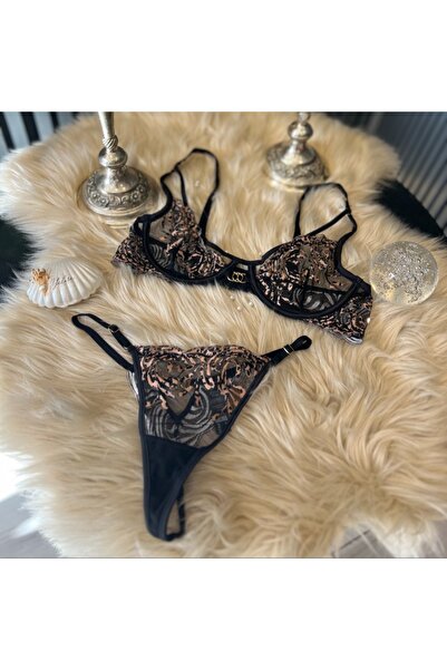 Yelise Lingerie Leopar Desenli Sütyen Külot