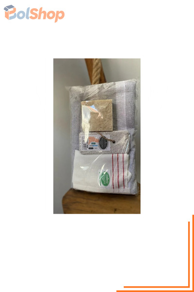 BolShop Gelin Damat Hamam Banyo 4'lü Set - Peştemal, Kese, Ponza Taşı ve Doğa...