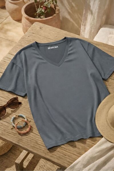 BENROMA V-Neck Oversized T-Shirt 3Vq3