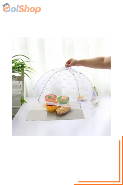 BolShop Büyük Boy Katlanabilir Yemek Koruma Şemsiyesi 60x60 cm - Pratik Sineklik