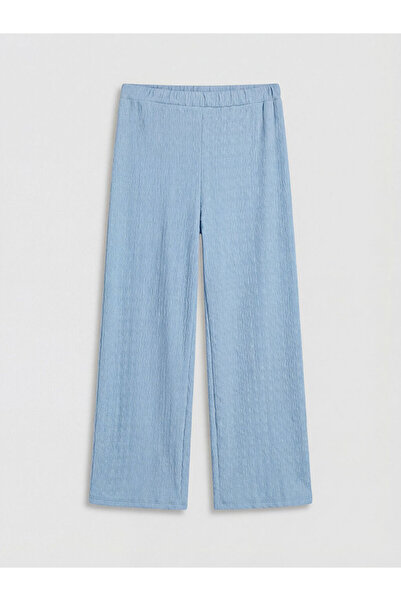 LC Waikiki Esvab • Modern & Distinctive Wide-Leg Textured Pants for Girls