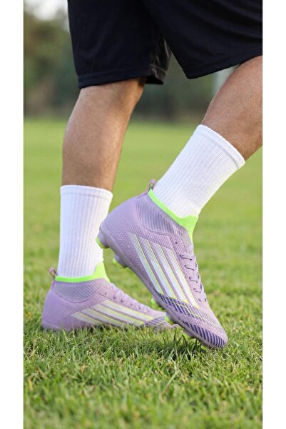 QUNDIR Șosete pentru băieți, ghete de fotbal, pantofi sport pentru teren de f...