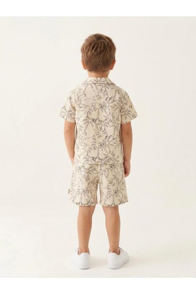 Miniminnakkidswear Set cămașă și pantaloni scurți pentru băieți, 2-12 ani