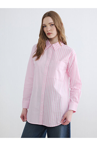 LC Waikiki Yk Plus Farkiyla Striped Women's Shirt Tunic