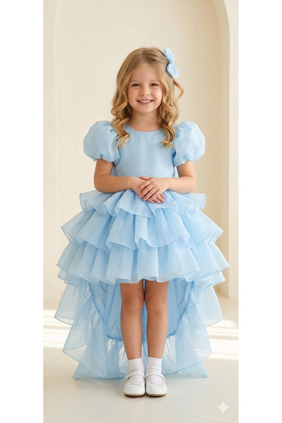 Mirace Styl Κοριτσίστικο βραδινό φόρεμα από τούλι με στρώσεις – Ειδική περίστ...