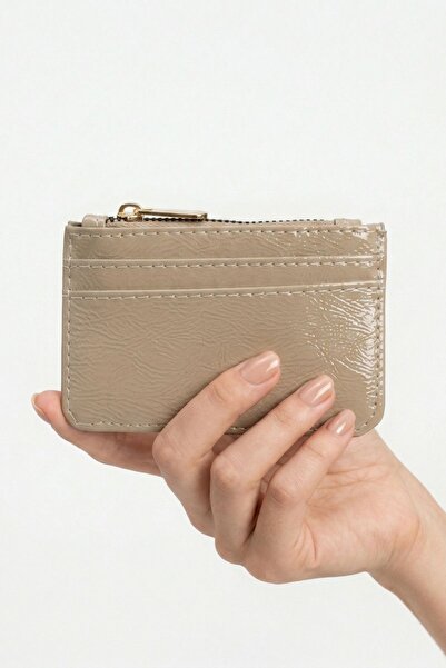 Rays Λεπτομερής θήκη κάρτας με φερμουάρ από ανοιχτόχρωμο βιζόν 231