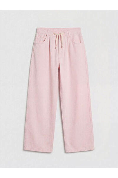 LC Waikiki Pantaloni din denim pentru fete cu picior larg, Sparkly Choices, d...