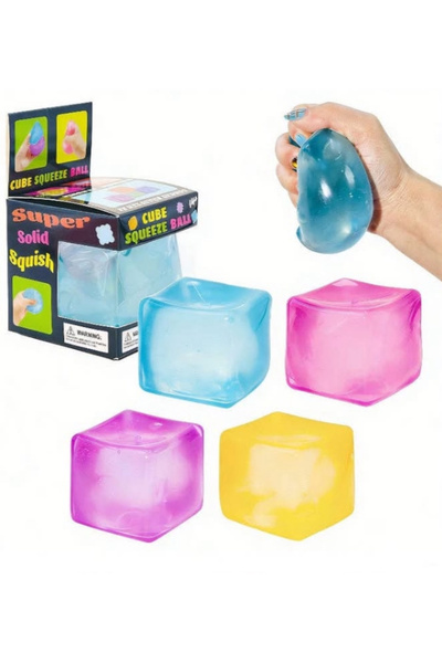 BimBimBo Needoh nee doh Jucărie antistres, tip cub de gheață, multicoloră