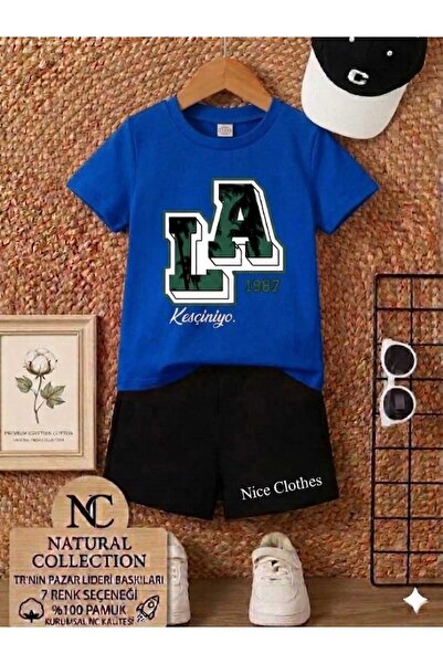 Nice Clothes ΚΑΛΟΚΑΙΡΙΝΟ ΠΑΙΔΙΚΟ ΣΕΤ ΜΠΛΟΥΖΑΚΙ-ΣΟΡΤΣ ΟΥΝΙΣΕΞ (ΕΚΤΥΠΩΣΗ KES CH...