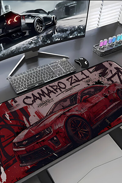 Charmbi Camaro Σπορ Αυτοκίνητο Gaming Mouse Pad 30x70 XXL, Μεγάλο Χαλάκι Γραφ...
