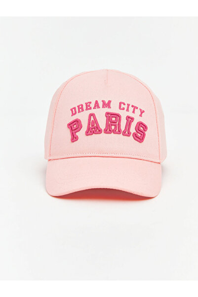 LC Waikiki Özmarka New Season Pink Text Embroidered Baby Girl Cap Hat
