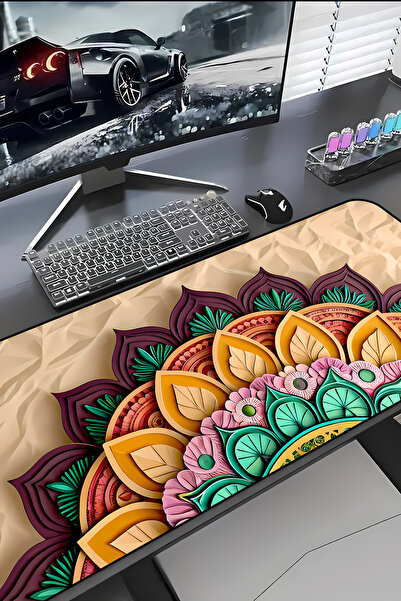 Charmbi Sando No Lotus Gaming Mouse Pad 30x70 XXL, Μεγάλο Χαλάκι Γραφείου, Αν...