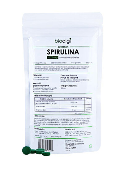 bioalgi Spirulina Platensis Bioalge 100% naturale 400 Tablete - Supliment ali...