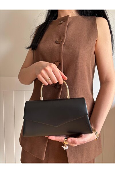 lalettobags Γυναικεία τσάντα για βραδινό φόρεμα με μαύρο κάλυμμα γράμματος - ...