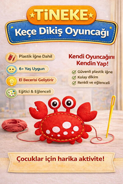 TİNEKE 1 Adet 3 Yaş Çocuklar Için Eğitici Oyuncak Kendin Yap Montessori Keçe ...